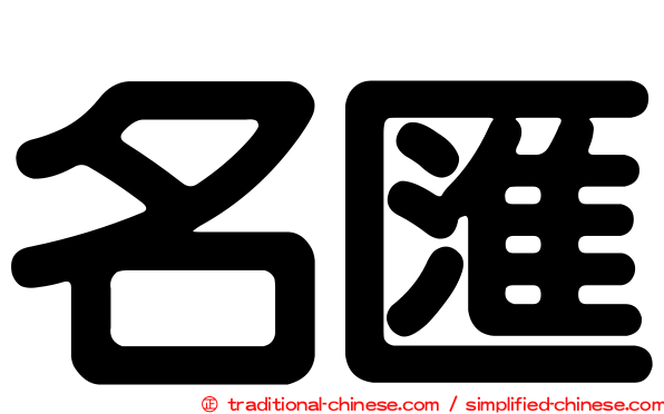 名匯