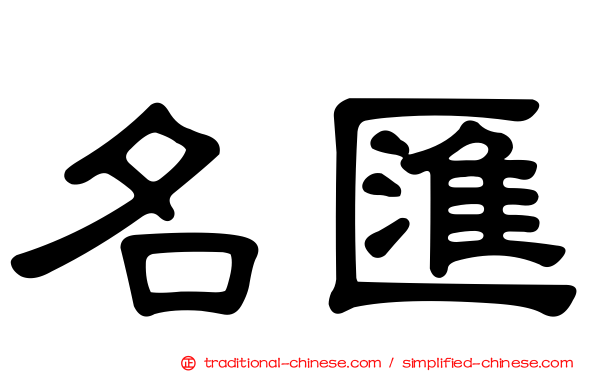 名匯