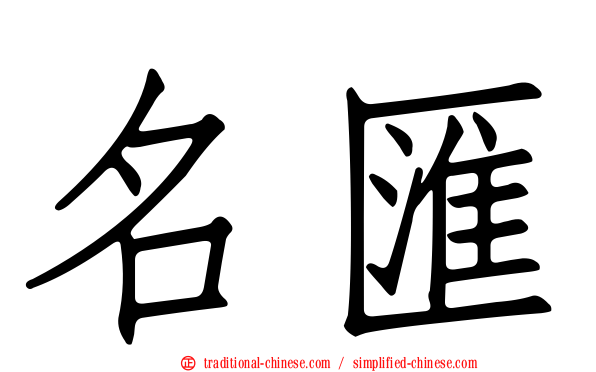 名匯