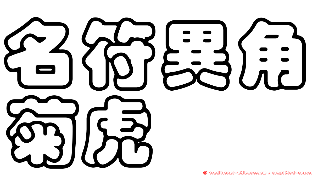 名符異角菊虎