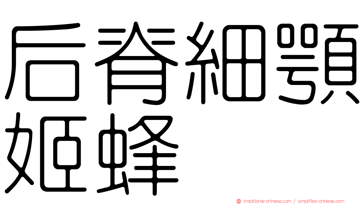 后脊細顎姬蜂