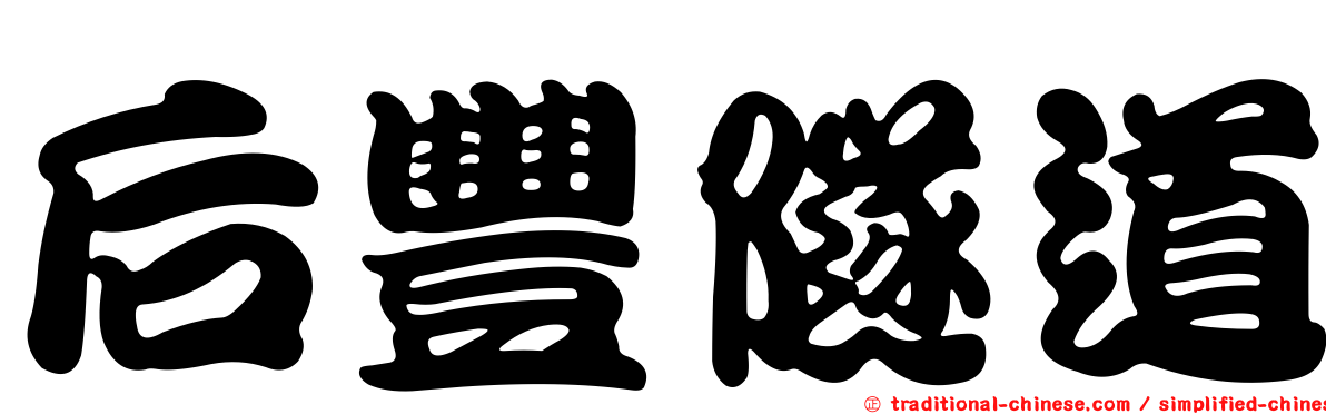 后豐隧道