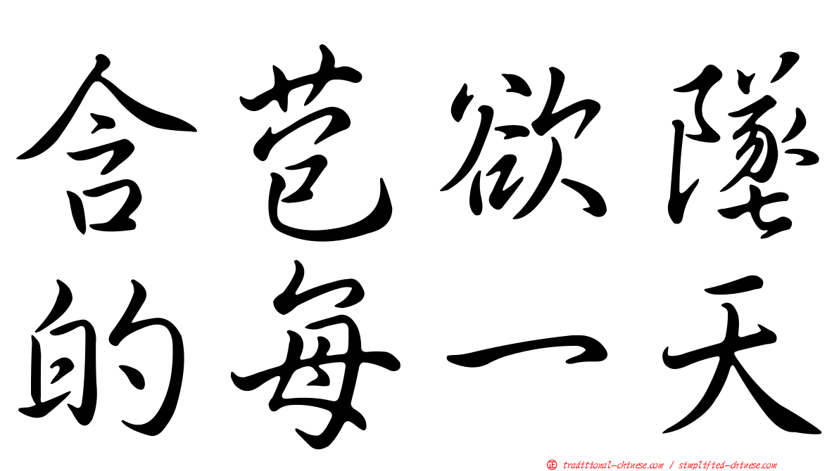 含苞欲墜的每一天