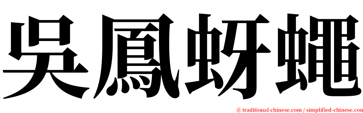 吳鳳蚜蠅 serif font
