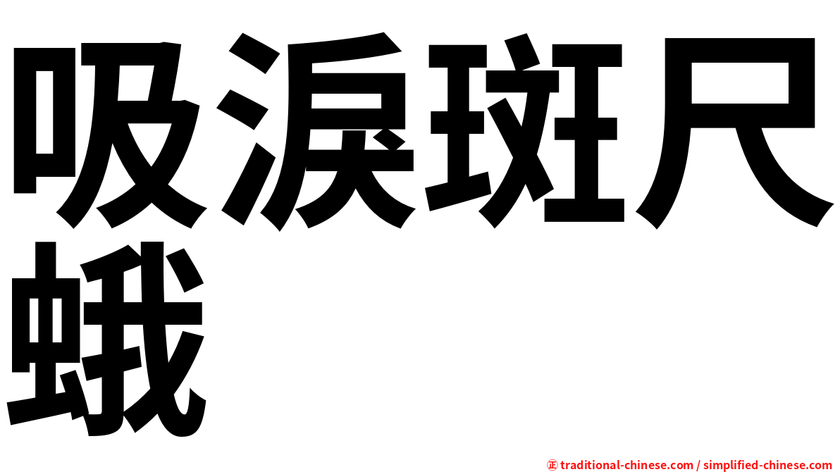 吸淚斑尺蛾
