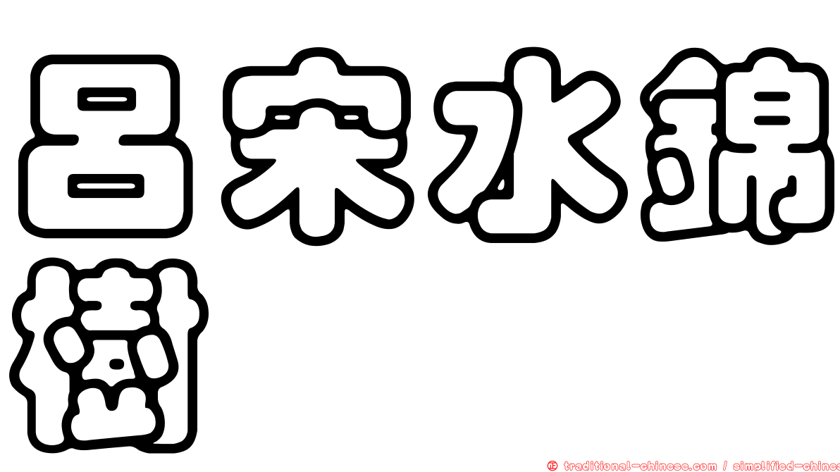 呂宋水錦樹