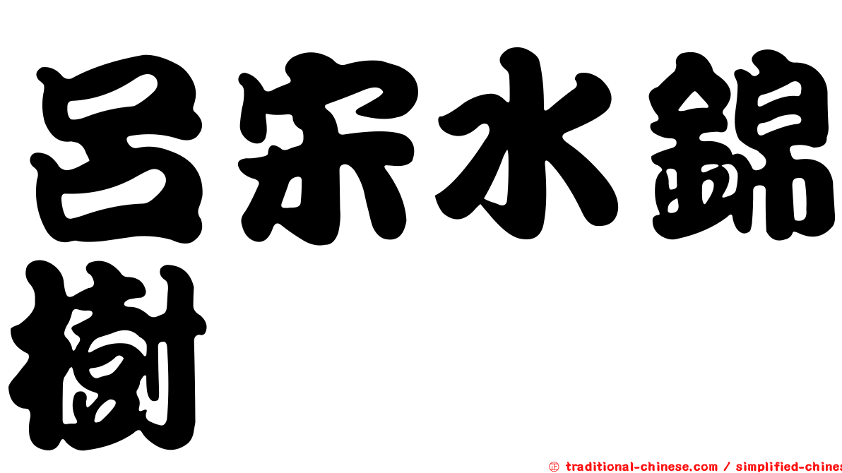 呂宋水錦樹