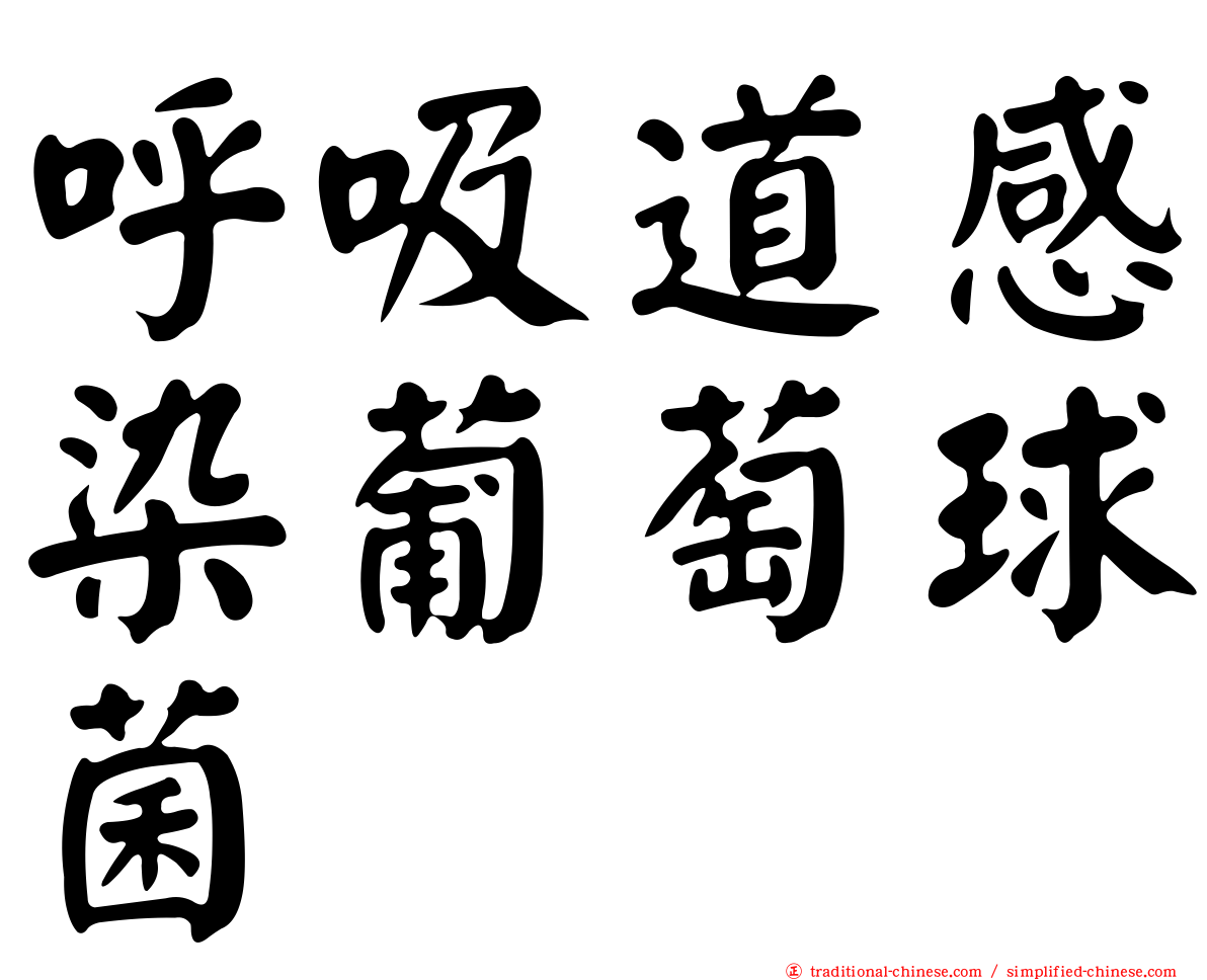 呼吸道感染葡萄球菌
