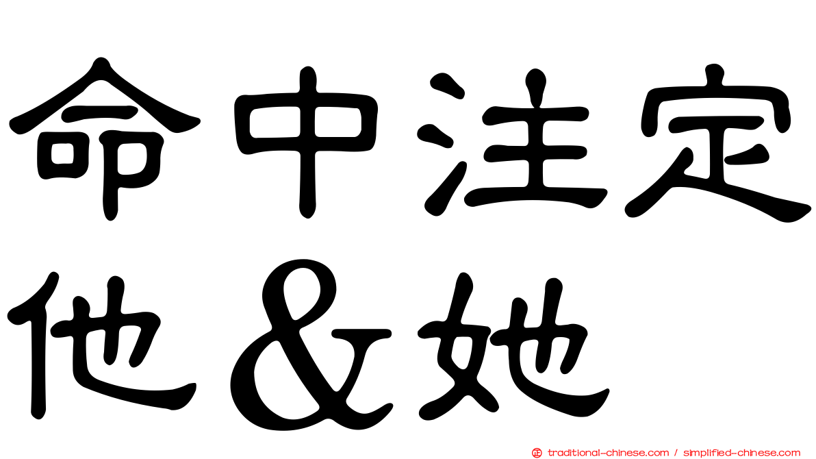 命中注定他＆她