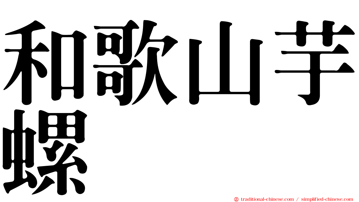 和歌山芋螺