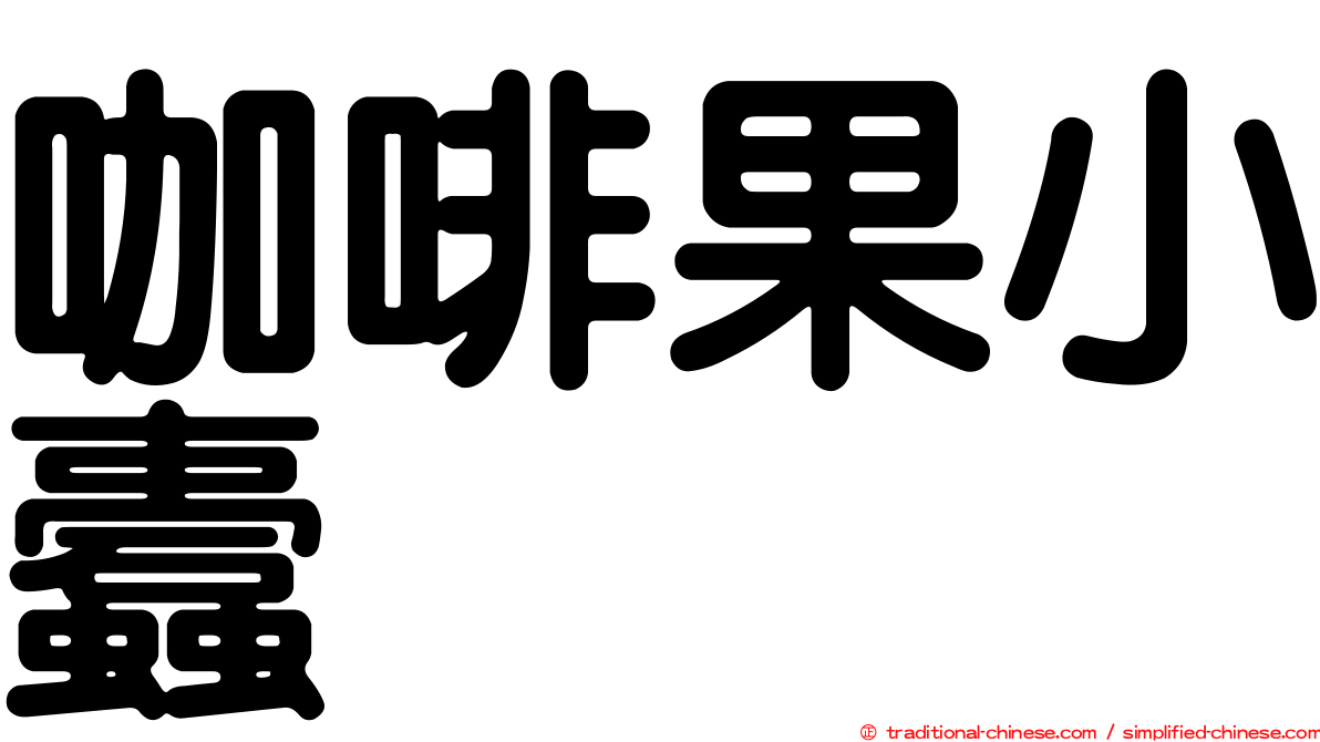 咖啡果小蠹