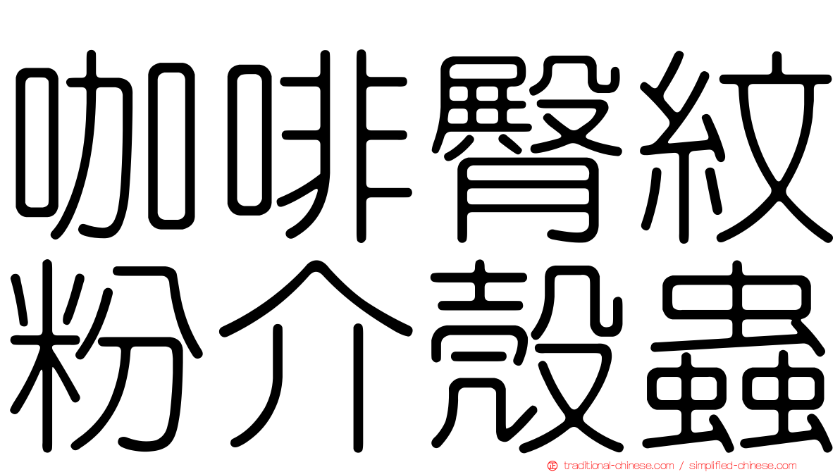 咖啡臀紋粉介殼蟲