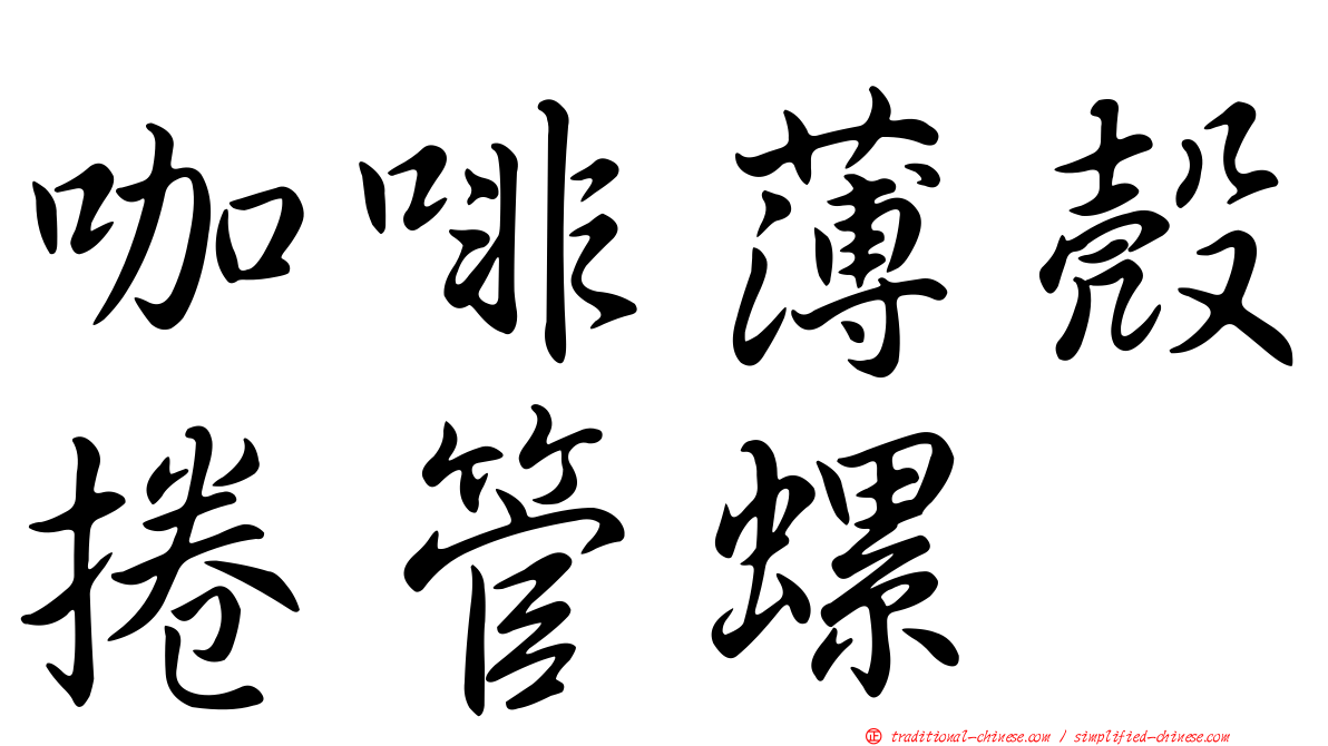 咖啡薄殼捲管螺