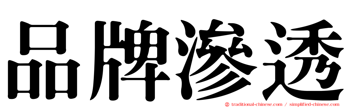 品牌滲透
