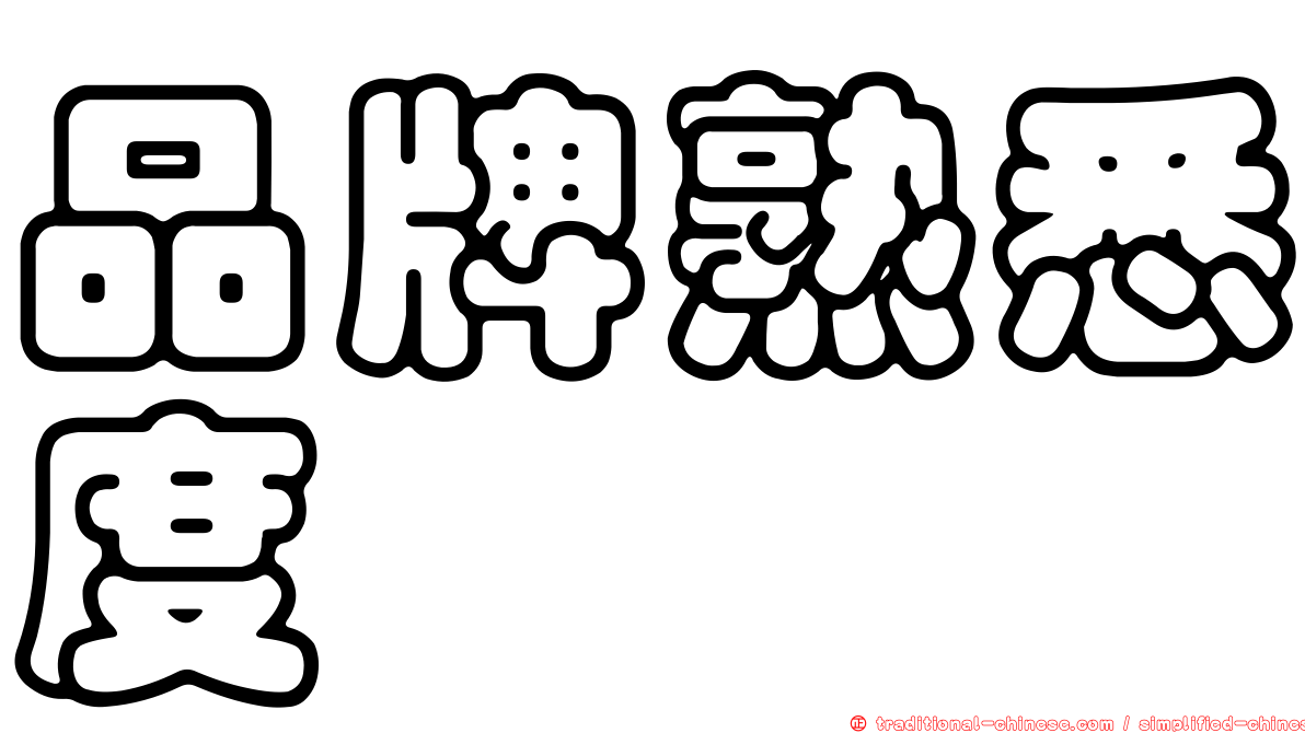 品牌熟悉度
