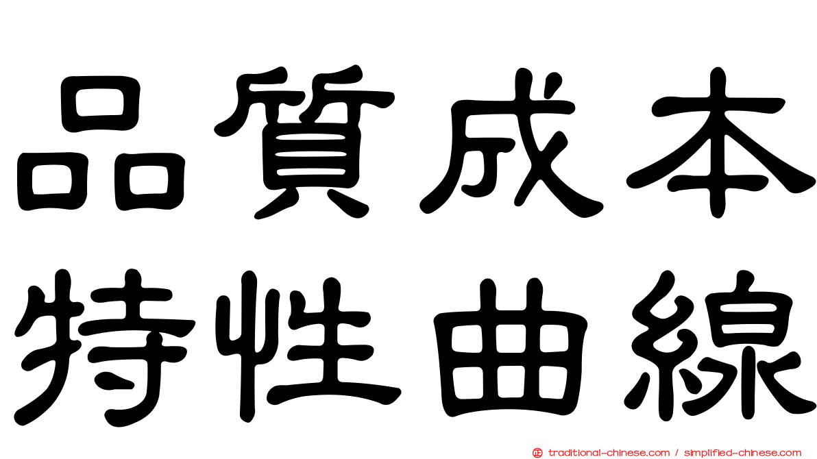 品質成本特性曲線