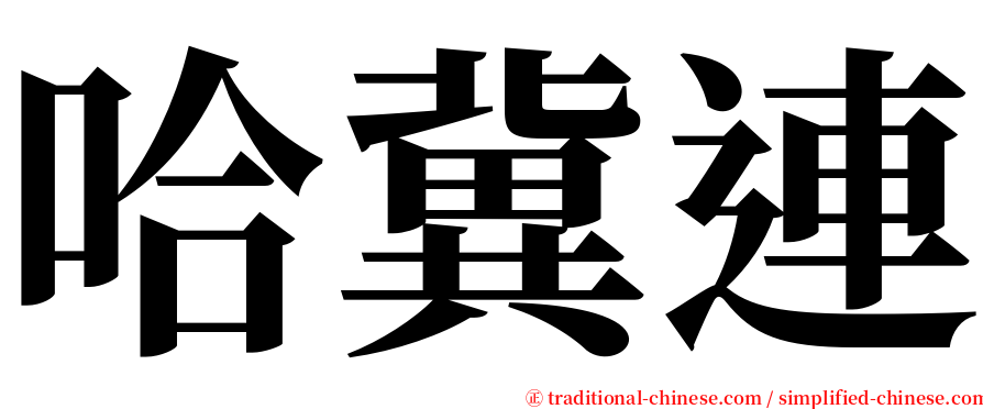 哈冀連 serif font