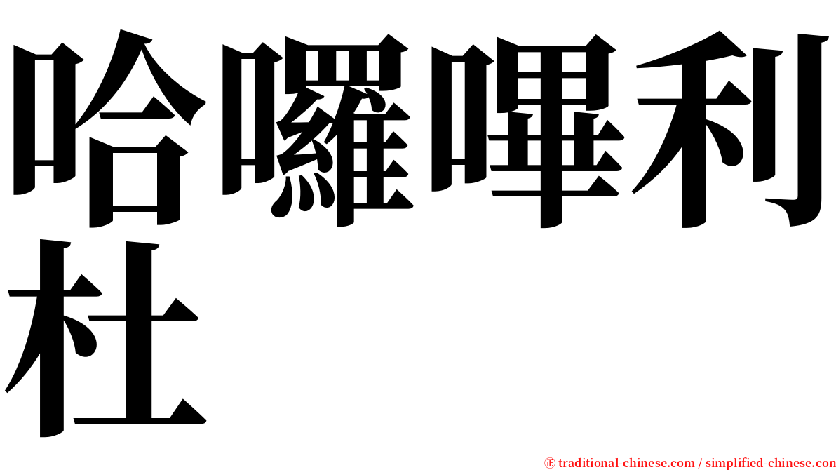 哈囉嗶利杜 serif font