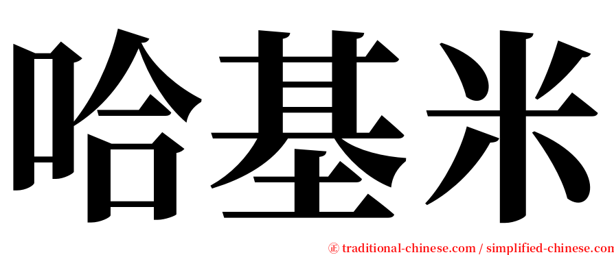 哈基米 serif font