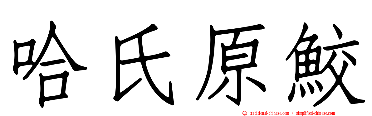 哈氏原鮫