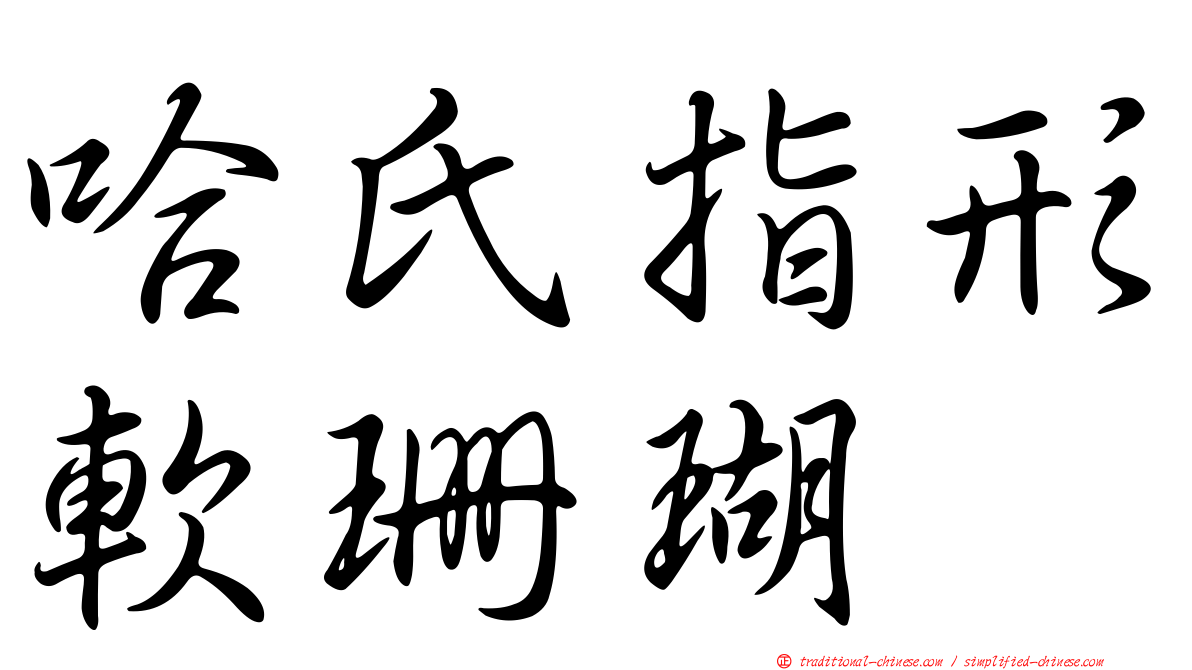 哈氏指形軟珊瑚