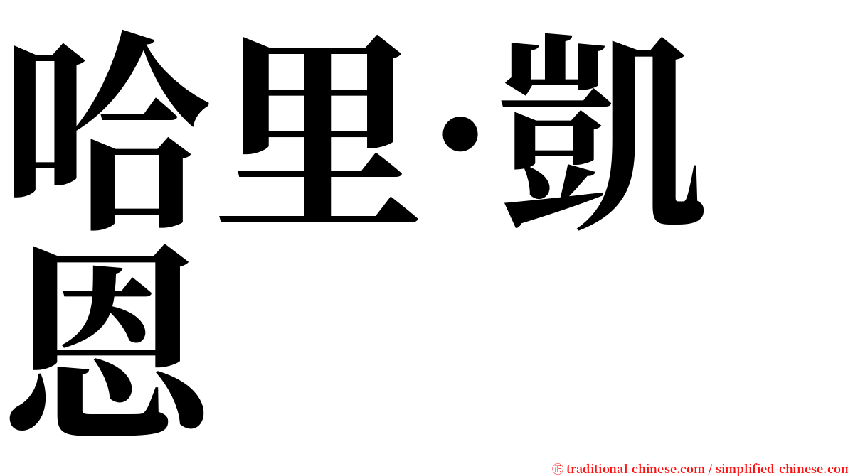 哈里·凱恩 serif font
