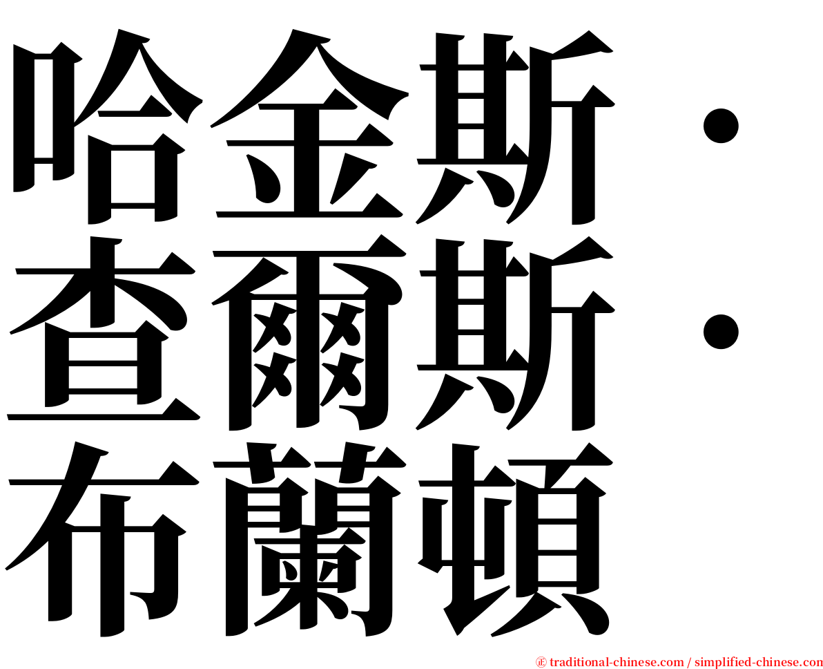 哈金斯．查爾斯．布蘭頓 serif font