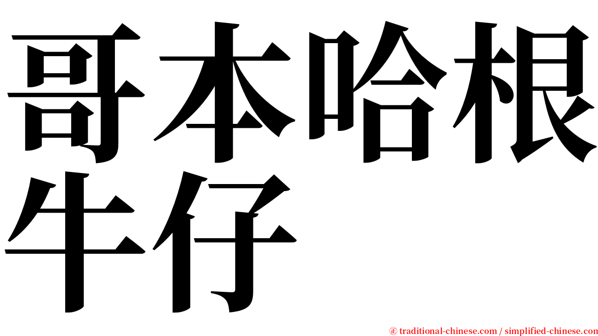 哥本哈根牛仔 serif font