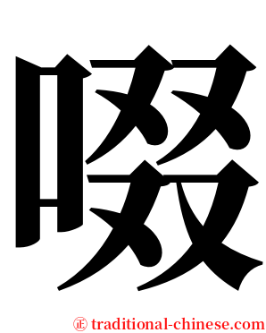 啜 serif font