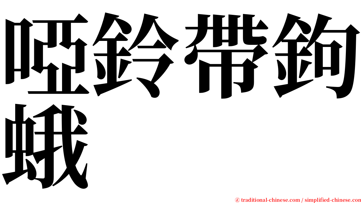啞鈴帶鉤蛾 serif font