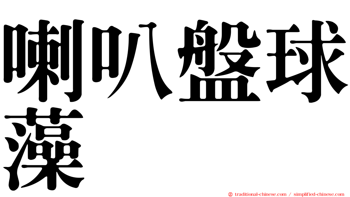 喇叭盤球藻