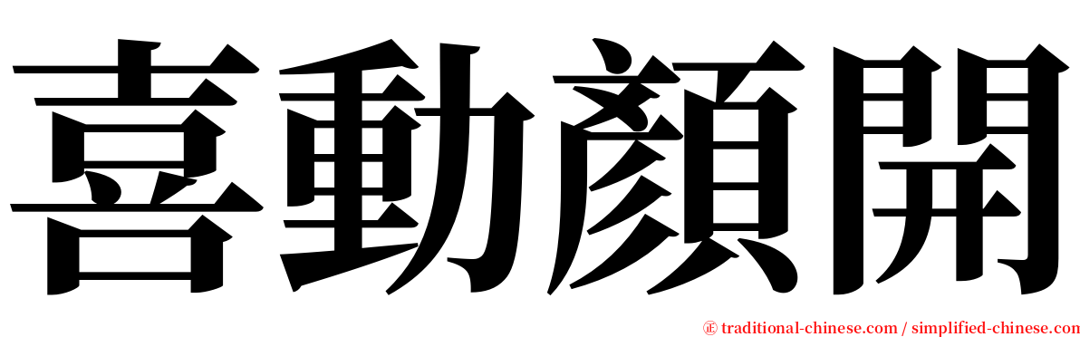 喜動顏開 serif font