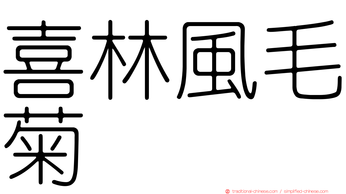 喜林風毛菊