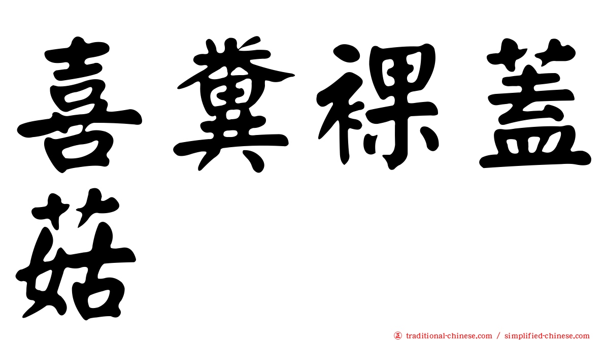 喜糞裸蓋菇