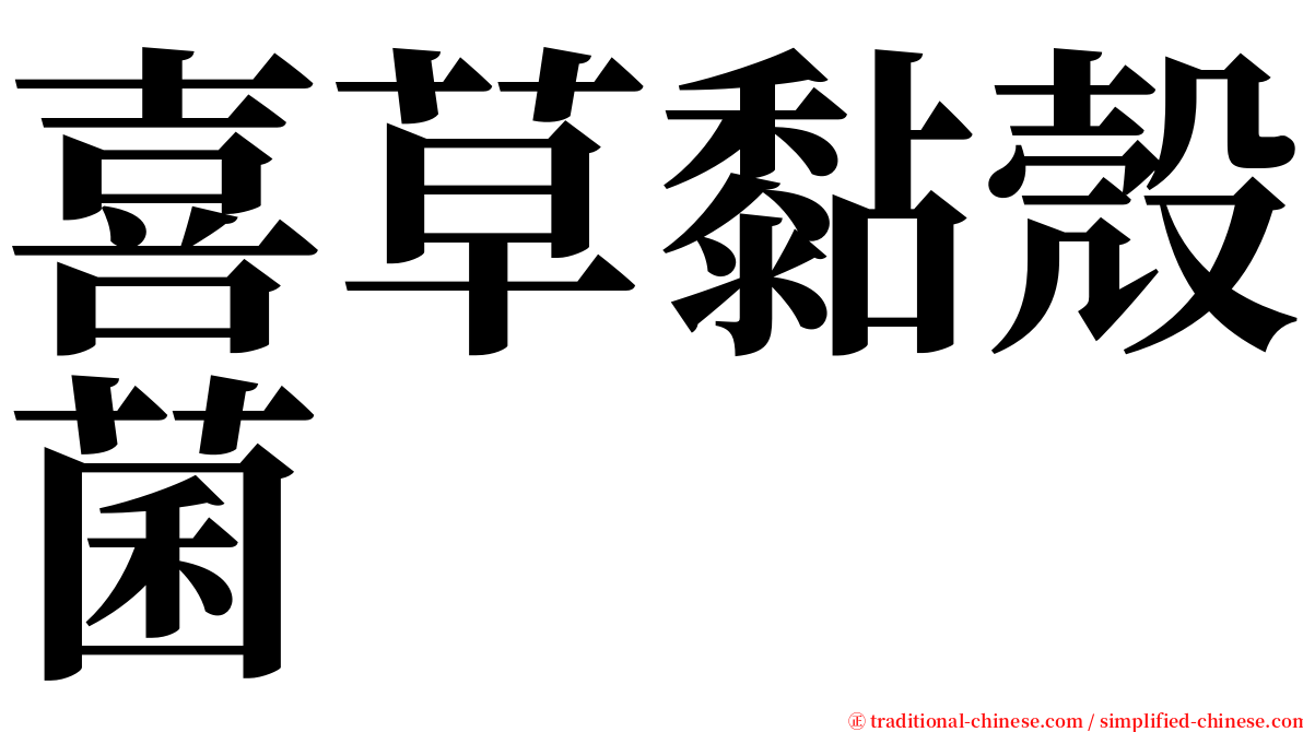 喜草黏殼菌 serif font