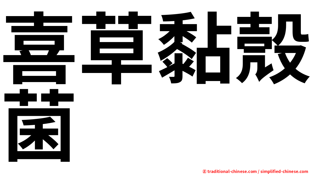 喜草黏殼菌