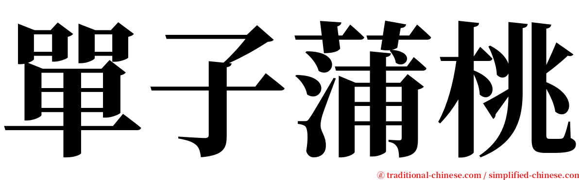 單子蒲桃 serif font