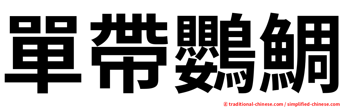 單帶鸚鯛