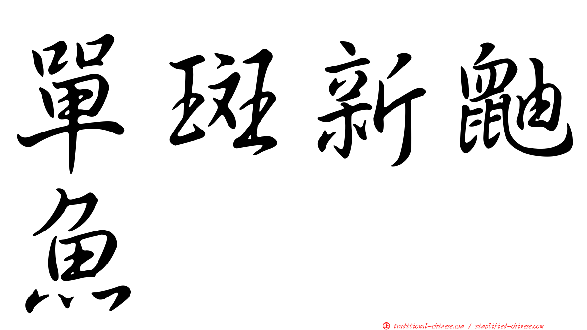 單斑新鼬魚