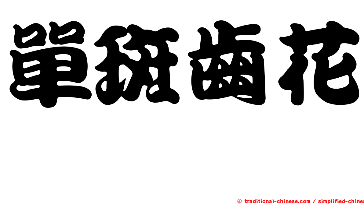 單斑齒花鮨