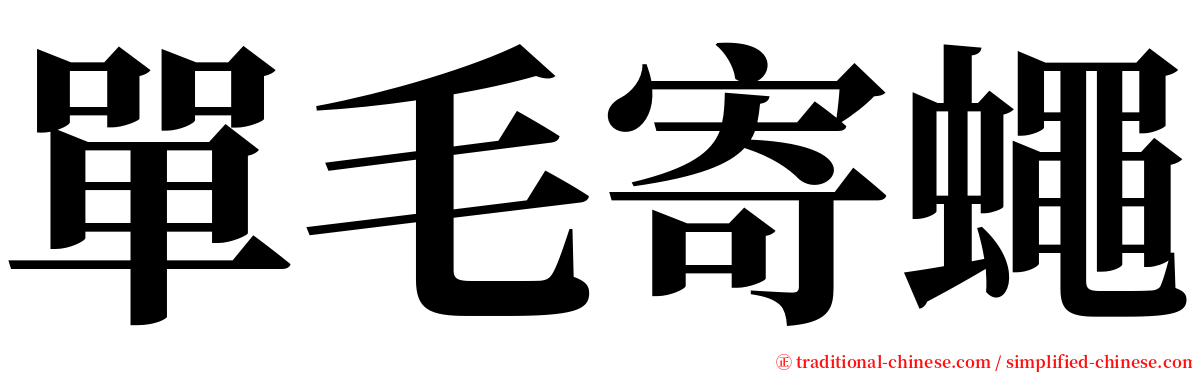 單毛寄蠅 serif font