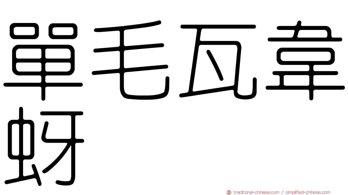 單毛瓦韋蚜