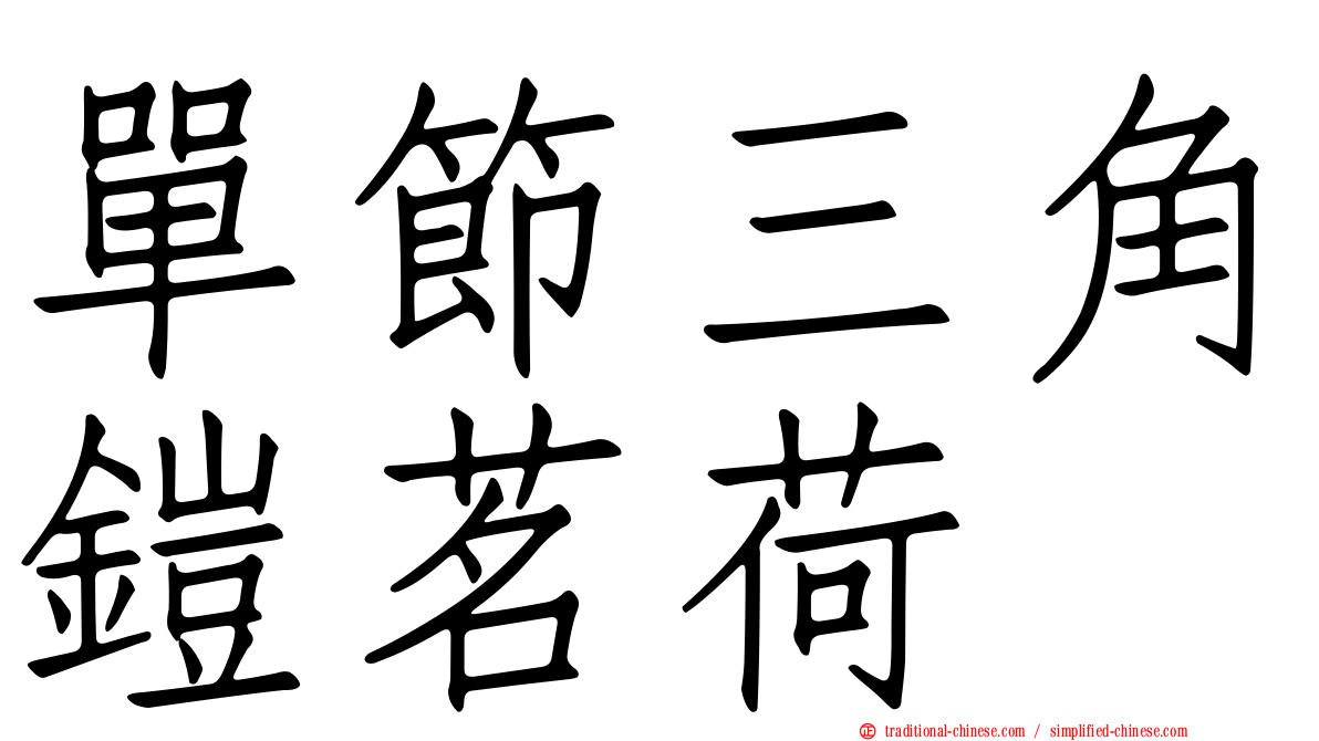 單節三角鎧茗荷