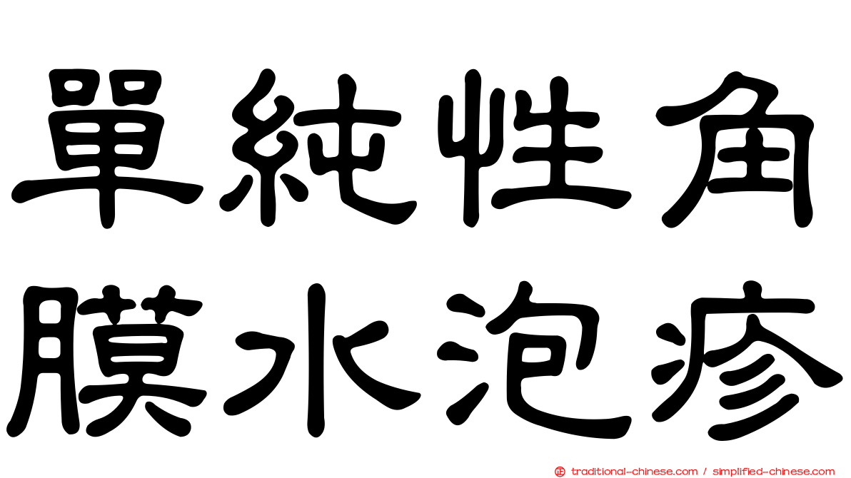 單純性角膜水泡疹