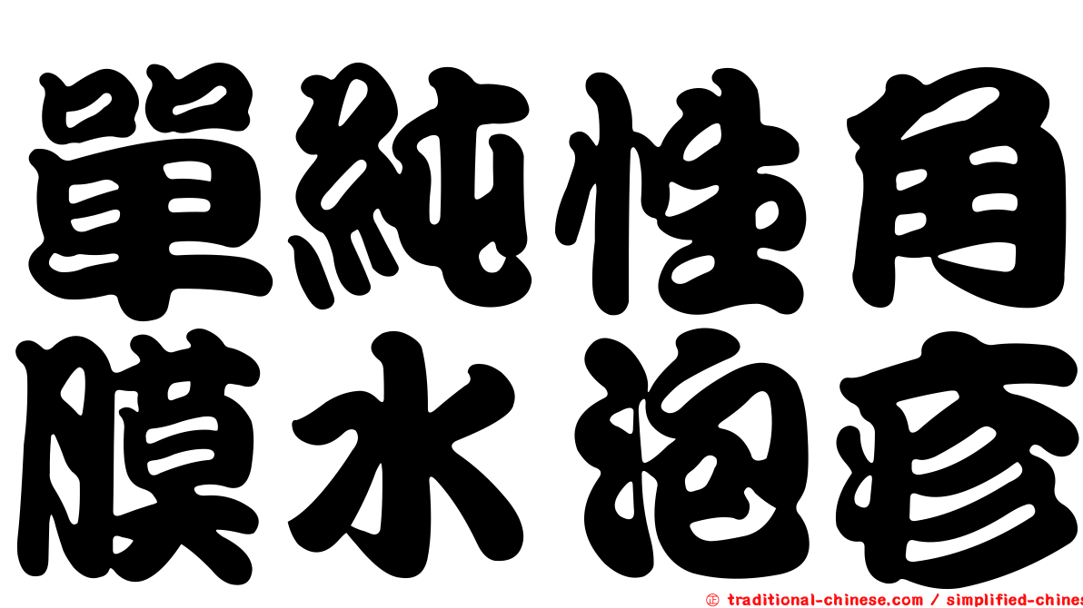單純性角膜水泡疹