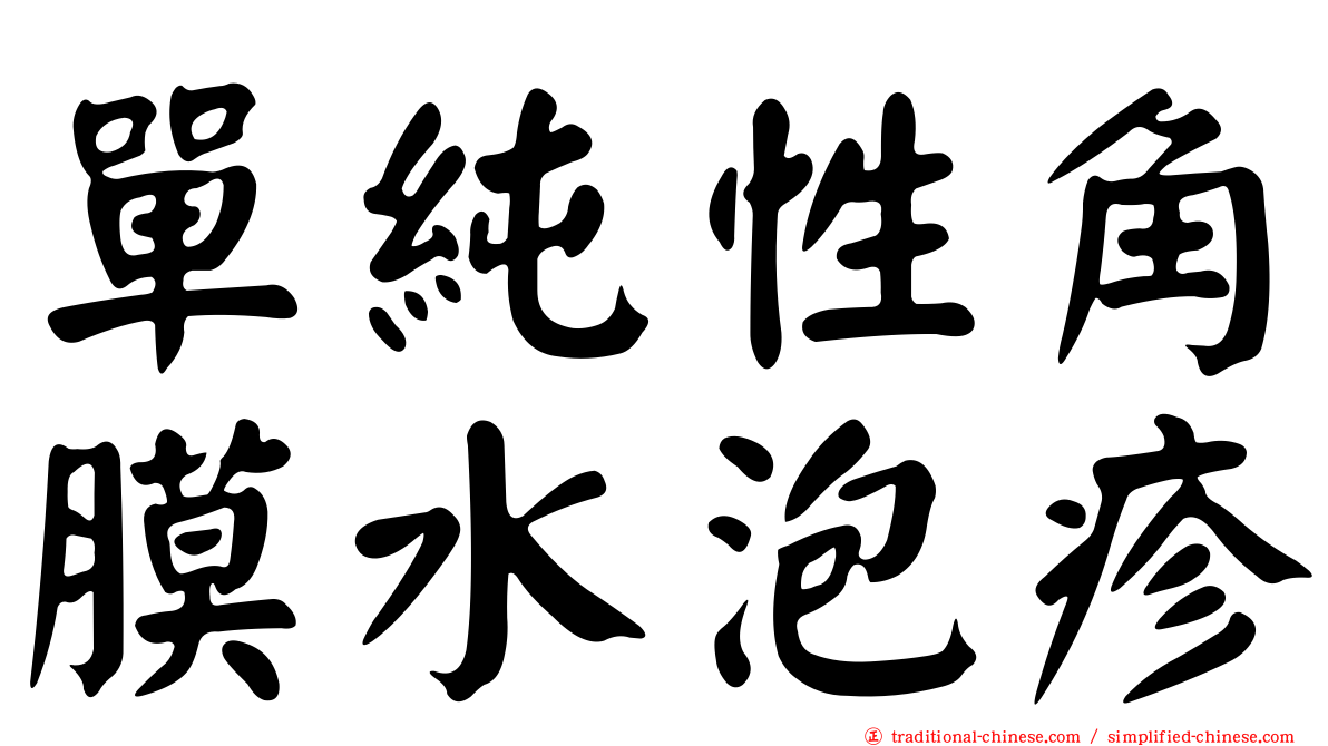 單純性角膜水泡疹