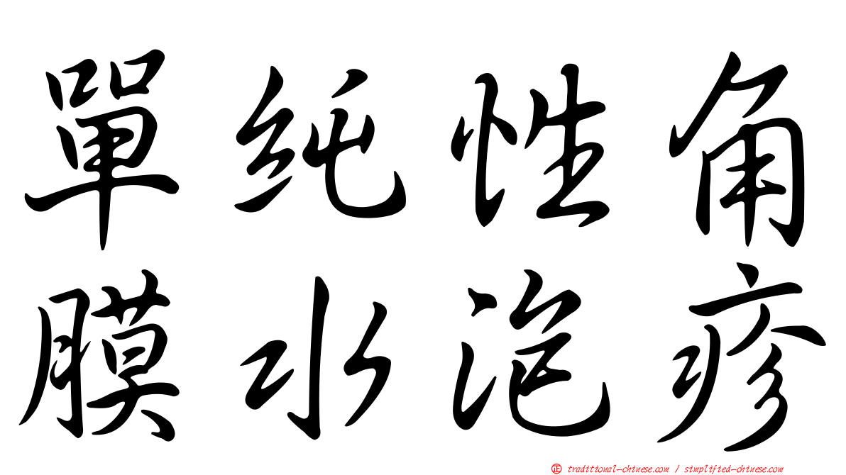 單純性角膜水泡疹
