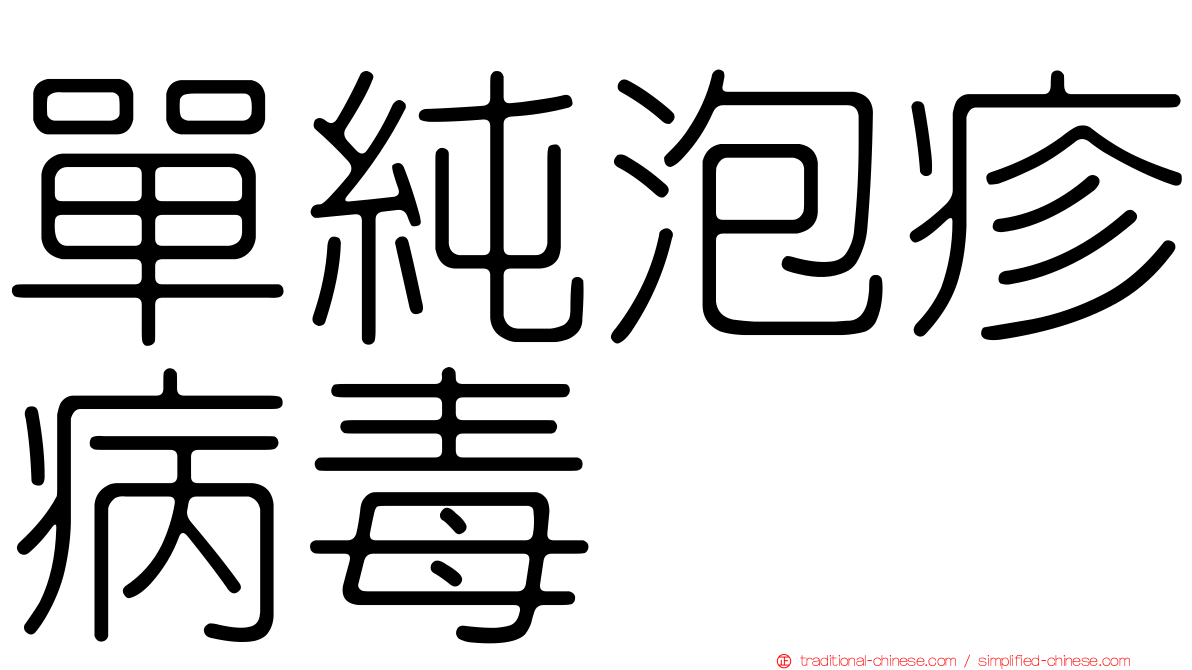 單純泡疹病毒
