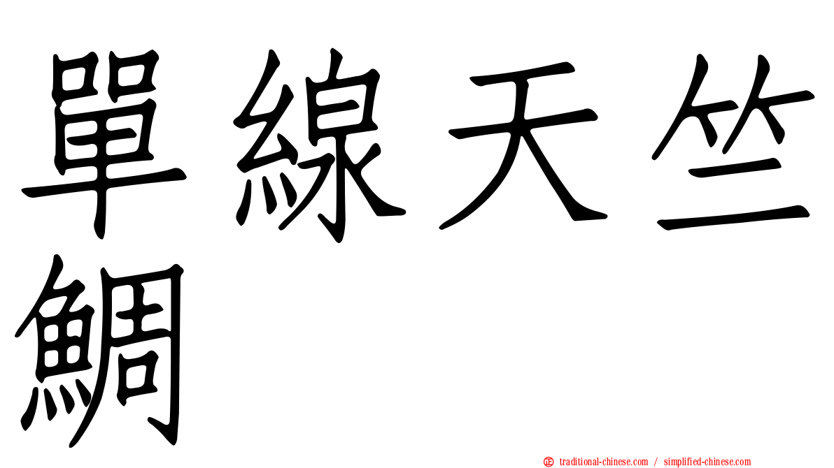 單線天竺鯛