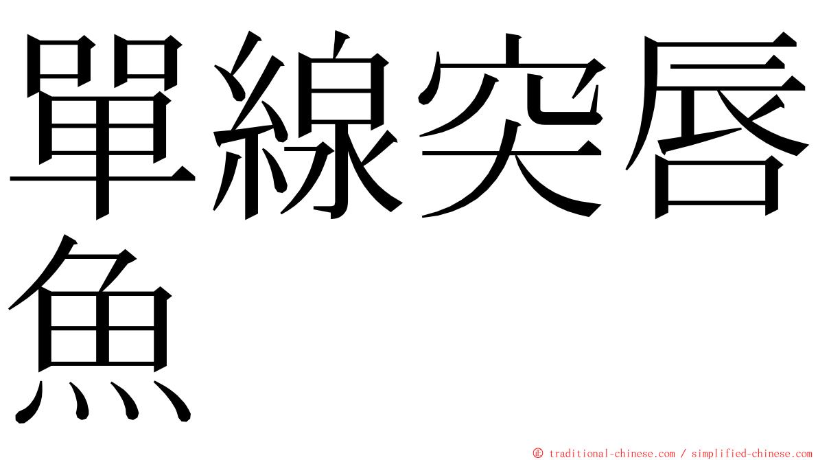 單線突唇魚 ming font